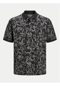 Jack & Jones Polo Jeff 12269236 Czarny Standard Fit. Typ kołnierza: polo. Kolor: czarny. Materiał: bawełna