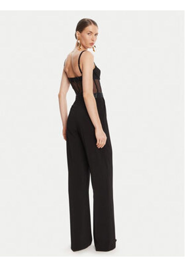 Elisabetta Franchi Kombinezon TU-057-56E2 Czarny Regular Fit. Kolor: czarny. Materiał: syntetyk