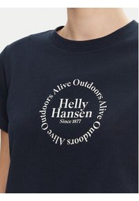Helly Hansen T-Shirt Core 54592 Granatowy Regular Fit. Kolor: niebieski. Materiał: bawełna