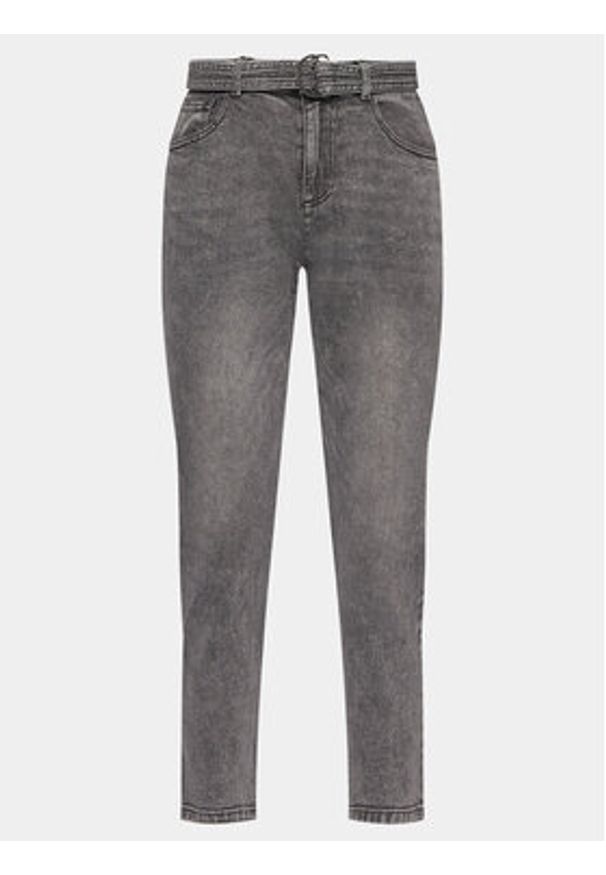 Morgan Jeansy 241-PALOA Szary Straight Fit. Kolor: szary