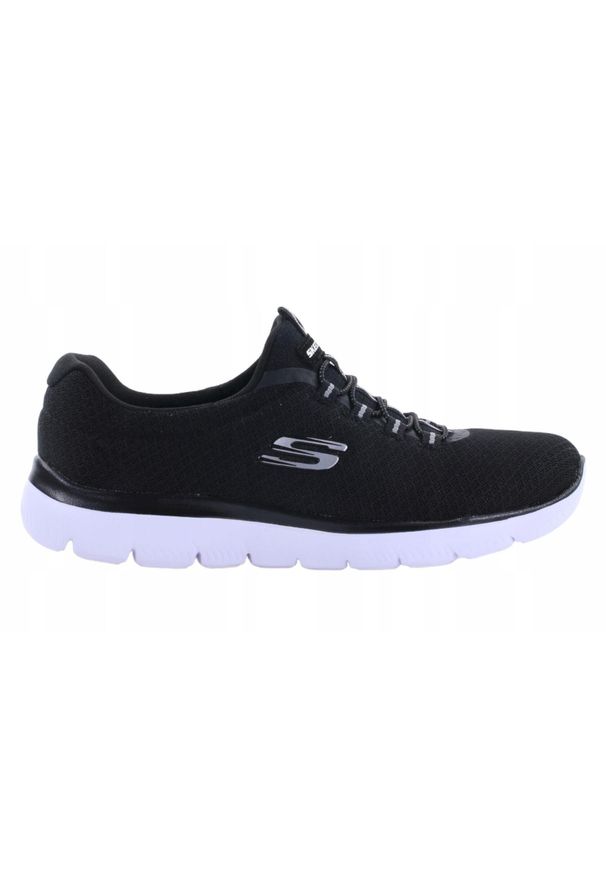 skechers - Buty na co dzień damskie SKECHERS SUMMITS wsuwane. Okazja: na co dzień. Zapięcie: bez zapięcia. Kolor: czarny. Model: Skechers Sport. Sport: turystyka piesza