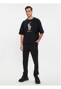 Polo Ralph Lauren T-Shirt 710926611002 Czarny Relaxed Fit. Typ kołnierza: polo. Kolor: czarny. Materiał: bawełna