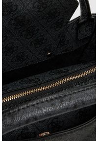 Guess - GUESS Czarna torebka damska Brenton. Kolor: czarny. Materiał: skórzane #6