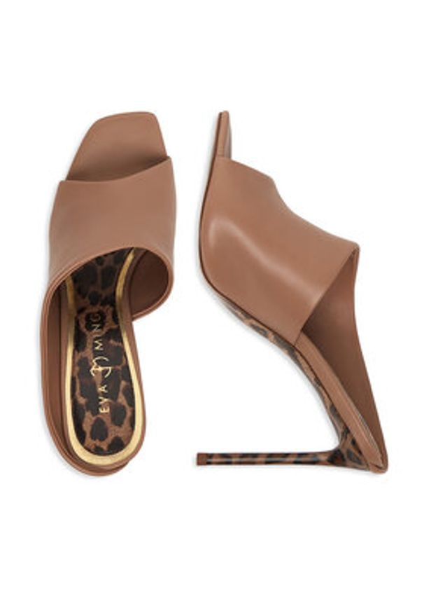 Eva Minge Klapki EO- SAMIRA-LT20136-159-1 Beżowy. Kolor: beżowy. Materiał: skóra