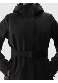 4f - 4F Kurtka narciarska membrana Dermizax 20000 damska - czarna M. Typ kołnierza: kaptur. Kolor: czarny. Materiał: materiał, tkanina, dzianina. Długość: długie. Wzór: aplikacja. Sezon: zima. Styl: klasyczny #2