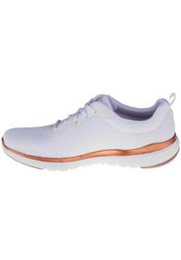 skechers - Buty sportowe Sneakersy damskie, Skechers Flex Appeal 3.0. Zapięcie: sznurówki. Kolor: pomarańczowy, wielokolorowy, żółty, biały, czerwony. Materiał: materiał, syntetyk, tkanina. Szerokość cholewki: normalna. Sport: turystyka piesza