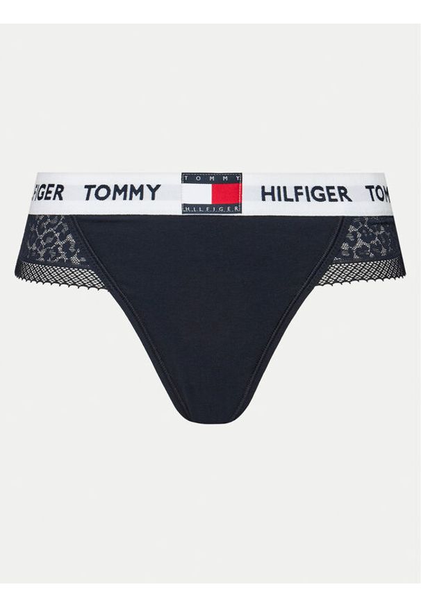 TOMMY HILFIGER - Tommy Hilfiger Stringi UW0UW05619 Granatowy. Kolor: niebieski. Materiał: syntetyk