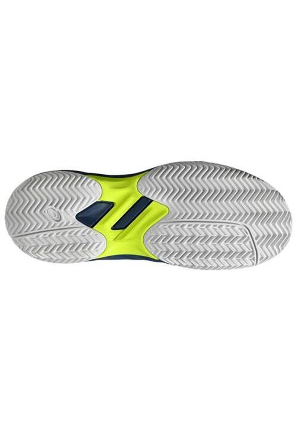 Buty do tenisa dla dzieci Asics Gel-game 9. Zapięcie: sznurówki. Kolor: biały, niebieski, wielokolorowy. Materiał: materiał, tkanina, syntetyk. Szerokość cholewki: normalna. Sport: tenis