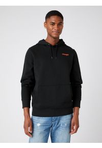 Wrangler - MĘSKA BLUZA Z KAPTUREM WRANGLER VIBRATIONS HOODY BLACK W680H1100. Typ kołnierza: kaptur