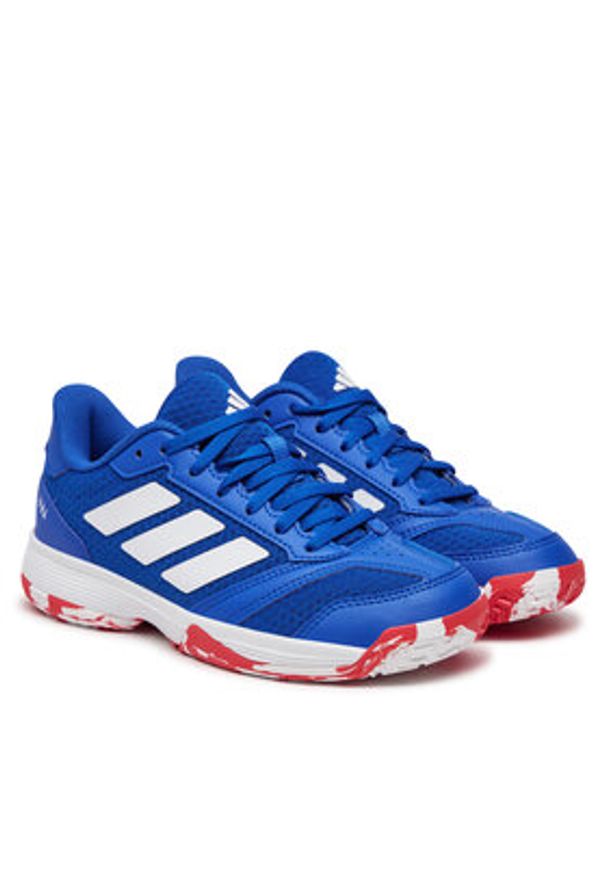 Adidas - adidas Buty halowe Ligra 8 Indoor Shoes Kids IH8245 Niebieski. Kolor: niebieski. Materiał: materiał