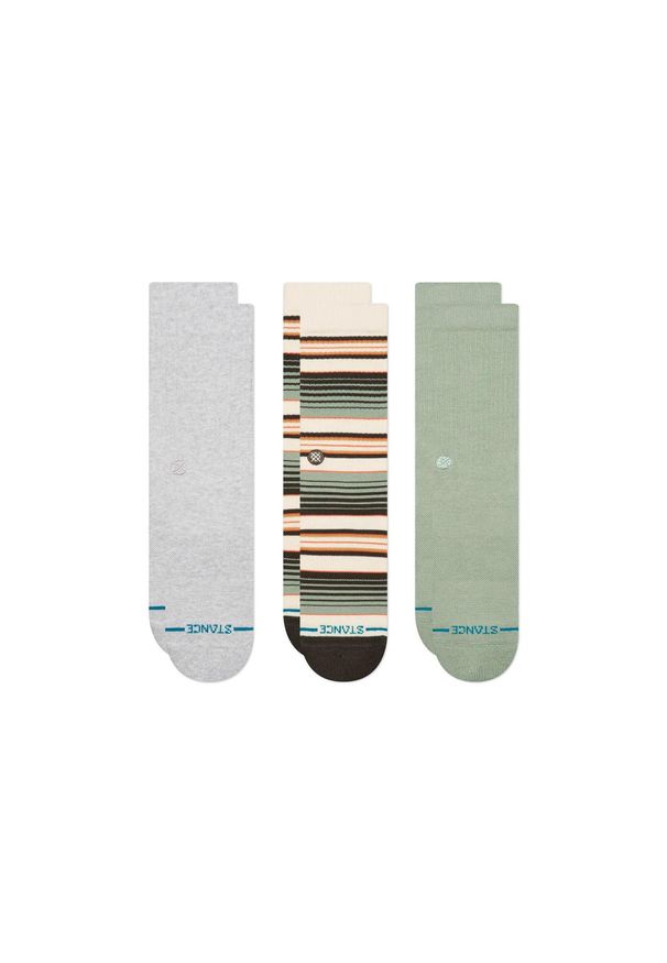Skarpety turystyczne Stance Repeteur Crew 3 Pack. Kolor: zielony. Sport: turystyka piesza