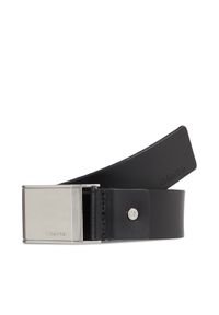 Calvin Klein Pasek Męski Adj Beveled Plaque K50K510950 Czarny. Kolor: czarny. Materiał: skóra #1