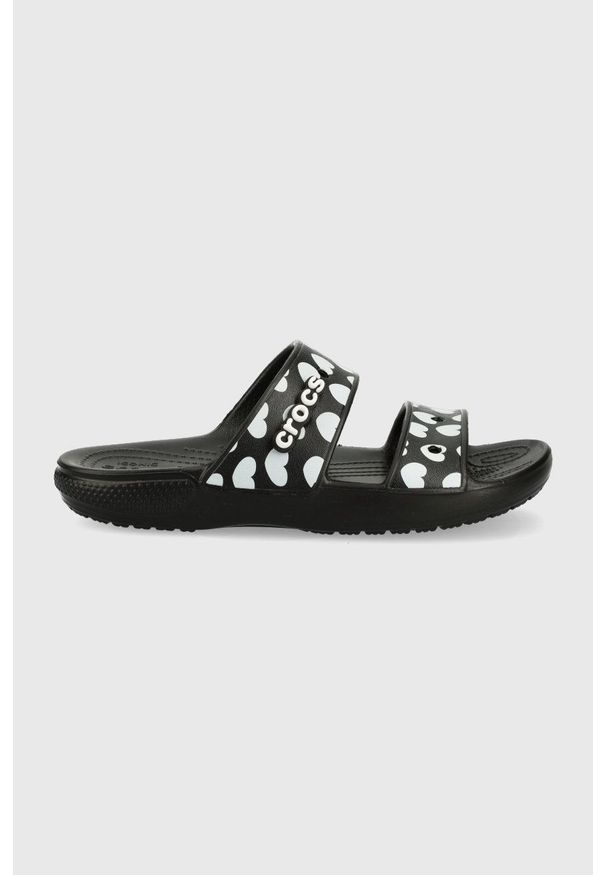 Crocs klapki damskie kolor czarny. Kolor: czarny. Materiał: materiał