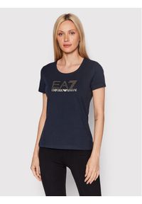 EA7 Emporio Armani T-Shirt 8NTT24 TJ2HZ 1554 Granatowy Slim Fit. Kolor: niebieski. Materiał: bawełna #1