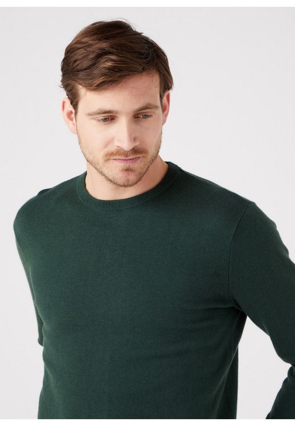 Wrangler - WRANGLER CREWNECK KNIT MĘSKI SWETER KLASYCZNY SYCAMORE W8A02PG49 112321348. Styl: klasyczny