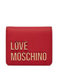 Love Moschino - LOVE MOSCHINO Mały Portfel Damski JC5612PP1IKD0500 Czerwony. Kolor: czerwony. Materiał: skóra