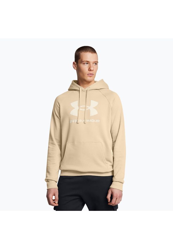 Bluza Under Armour Rival Fleece Logo HD. Kolor: beżowy. Sport: fitness