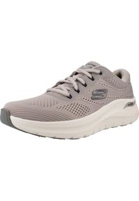 skechers - Tenisówki Skechers Model Arch Fit 2.0 Kolor Beżowy. Kolor: beżowy, szary. Materiał: tkanina. Sport: turystyka piesza