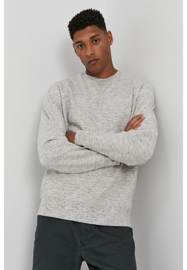 Levi's® - Levi's Bluza męska kolor szary melanżowa. Okazja: na spotkanie biznesowe. Kolor: szary. Materiał: dzianina. Wzór: melanż. Styl: biznesowy