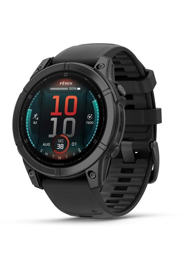 GARMIN - Garmin Fenix E 47mm Slate Gray. Materiał: włókno. Styl: sportowy, militarny