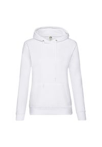 FRUIT OF THE LOOM - Bluza Damska Z Kapturem. Typ kołnierza: kaptur. Kolor: biały