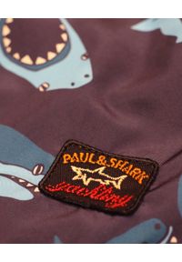 PAUL & SHARK - Granatowe szorty w rekiny. Kolor: niebieski. Materiał: materiał. Wzór: aplikacja, nadruk. Styl: wakacyjny #3