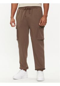 outhorn - Outhorn Spodnie dresowe OTHAW23TTROM513 Khaki Regular Fit. Kolor: brązowy. Materiał: bawełna, syntetyk