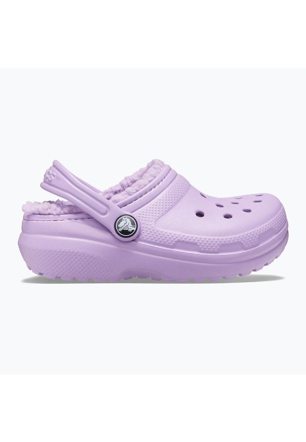 Klapki dziecięce Crocs Classic Lined. Kolor: różowy. Styl: sportowy