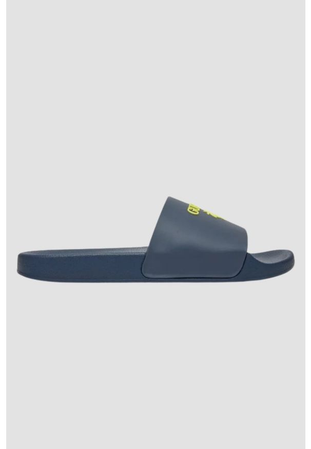 Guess - GUESS Granatowe męskie klapki Palma, Rozmiar 41. Okazja: na co dzień. Kolor: niebieski. Sezon: lato. Styl: elegancki, casual
