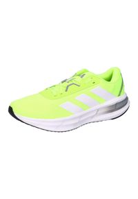 Adidas - Buty do biegania adidas Galaxy 7. Kolor: zielony, żółty, wielokolorowy. Materiał: syntetyk, tkanina. Sport: bieganie