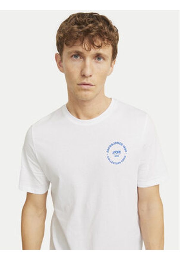 Jack & Jones - Jack&Jones T-Shirt Simon 12269280 Biały Standard Fit. Kolor: biały. Materiał: bawełna