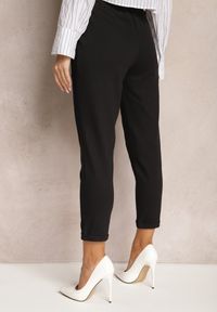 Renee - Czarne Spodnie z Regularnym Stanem z Gumką i Wsuwanymi Kieszeniami Silwena. Okazja: na co dzień. Kolor: czarny. Styl: casual #4