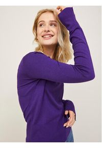 JJXX Sweter 12200214 Fioletowy Regular Fit. Kolor: fioletowy. Materiał: wiskoza #3