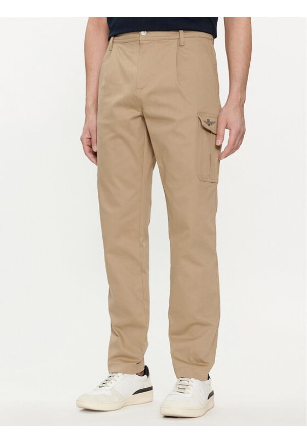 Aeronautica Militare Spodnie materiałowe 241PA1579CT3247 Beżowy Slim Fit. Kolor: beżowy. Materiał: bawełna