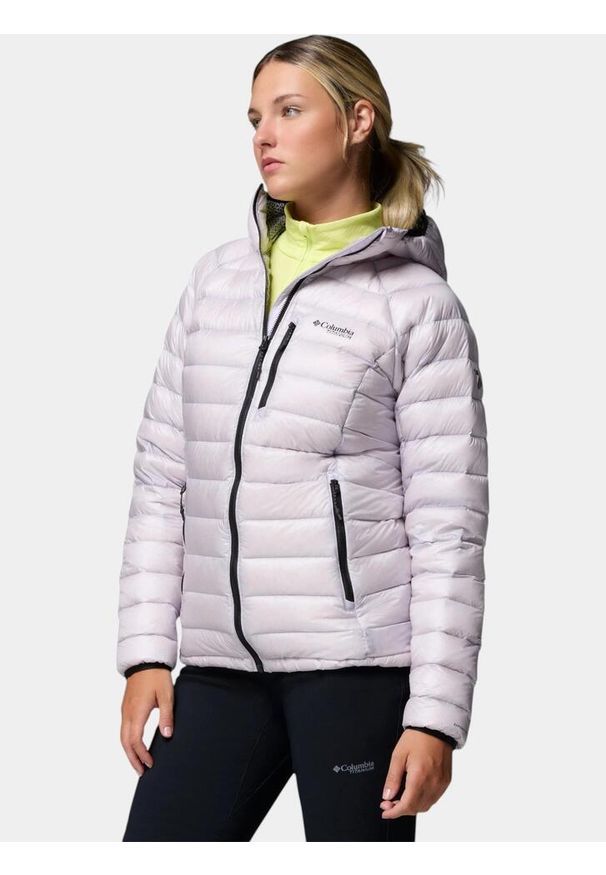columbia - Kurtka Damska Columbia Arctic Crest. Kolor: fioletowy. Materiał: puch. Technologia: Omni-Heat (Columbia). Sport: turystyka piesza