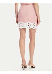 STAUD Spódnica mini Margaux R25S6138LN Różowy Regular Fit. Kolor: różowy. Materiał: len #4