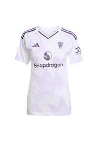 Adidas - Koszulka Manchester United 25/26 Away. Kolor: biały. Sport: piłka nożna