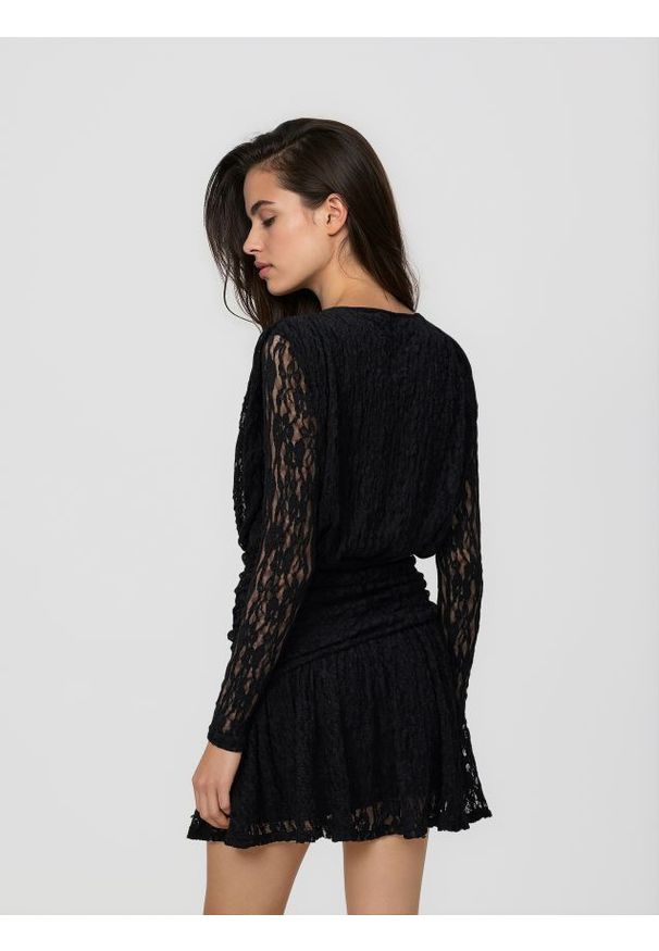 Reserved - Koronkowa sukienka - czarny. Kolor: czarny. Materiał: koronka