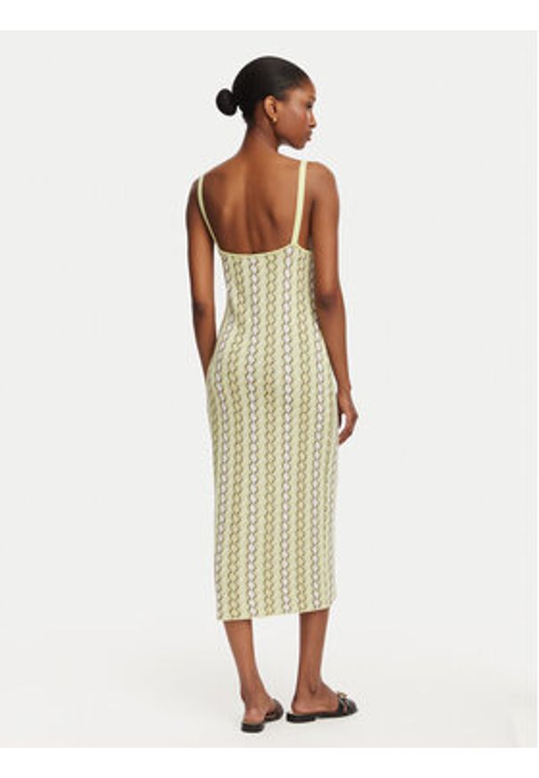 Fracomina Sukienka dzianinowa FS26SD5005K414F8 Żółty jasny Slim Fit. Kolor: żółty. Materiał: wiskoza