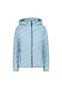 Kurtka puchowa z kapturem 3M™ Thinsulate™ damska CMP. Typ kołnierza: kaptur. Kolor: niebieski. Materiał: puch. Technologia: Thinsulate #1