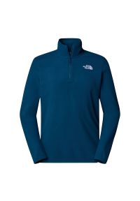 Bluza The North Face 100 Glacier 1/4 Zip Fleece 0A855W1NO1 - granatowa. Kolor: niebieski. Materiał: polar, dzianina, poliester. Styl: klasyczny. Sport: narciarstwo