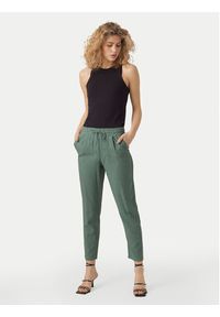 Vero Moda Spodnie materiałowe Jesmilo 10279691 Zielony Regular Fit. Kolor: zielony. Materiał: wiskoza, len #5