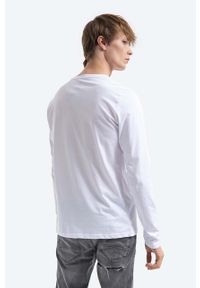 Alpha Industries longsleeve bawełniany Basic kolor biały z nadrukiem 198517.09-BIALY. Kolor: biały. Materiał: bawełna. Długość rękawa: długi rękaw. Wzór: nadruk #2