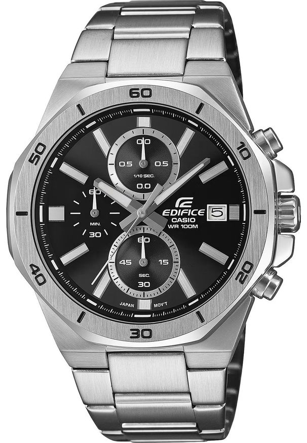 Zegarek sportowy EDIFICE Casio Edifice EFV-640D-1AVUEF100m srebrny. Kolor: srebrny. Styl: sportowy