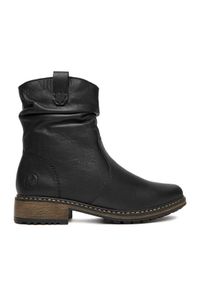 Rieker Botki Z6883-00 Czarny. Kolor: czarny. Materiał: skóra