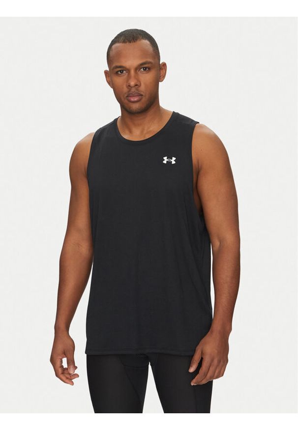 Under Armour Tank top Tech 1382795 Czarny Regular Fit. Kolor: czarny. Materiał: syntetyk
