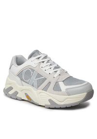 Calvin Klein Jeans Sneakersy Chunky Runner Vibram Lth Mix YM0YM00719 Szary. Kolor: szary. Materiał: materiał