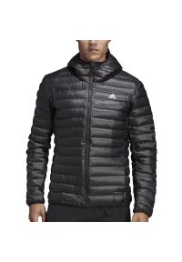 Adidas - Kurtka adidas Varilite Hooded Jacket BQ7782 - czarna. Kolor: czarny. Materiał: materiał, puch. Sezon: zima