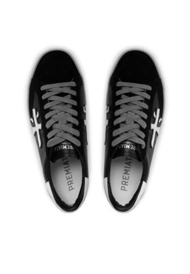 Premiata Sneakersy Steven 5439 Czarny. Kolor: czarny. Materiał: zamsz, skóra