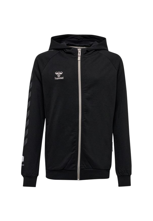 Dziecięca bawełniana bluza z kapturem zapinana na zamek Hummel Move Grid. Typ kołnierza: kaptur. Kolor: czarny. Materiał: bawełna. Sport: joga i pilates
